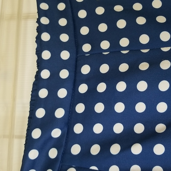 Lucy Paris Womens Wide Leg Blue White Polka Dot Pants Size Extra Large - Picture 3 of 13